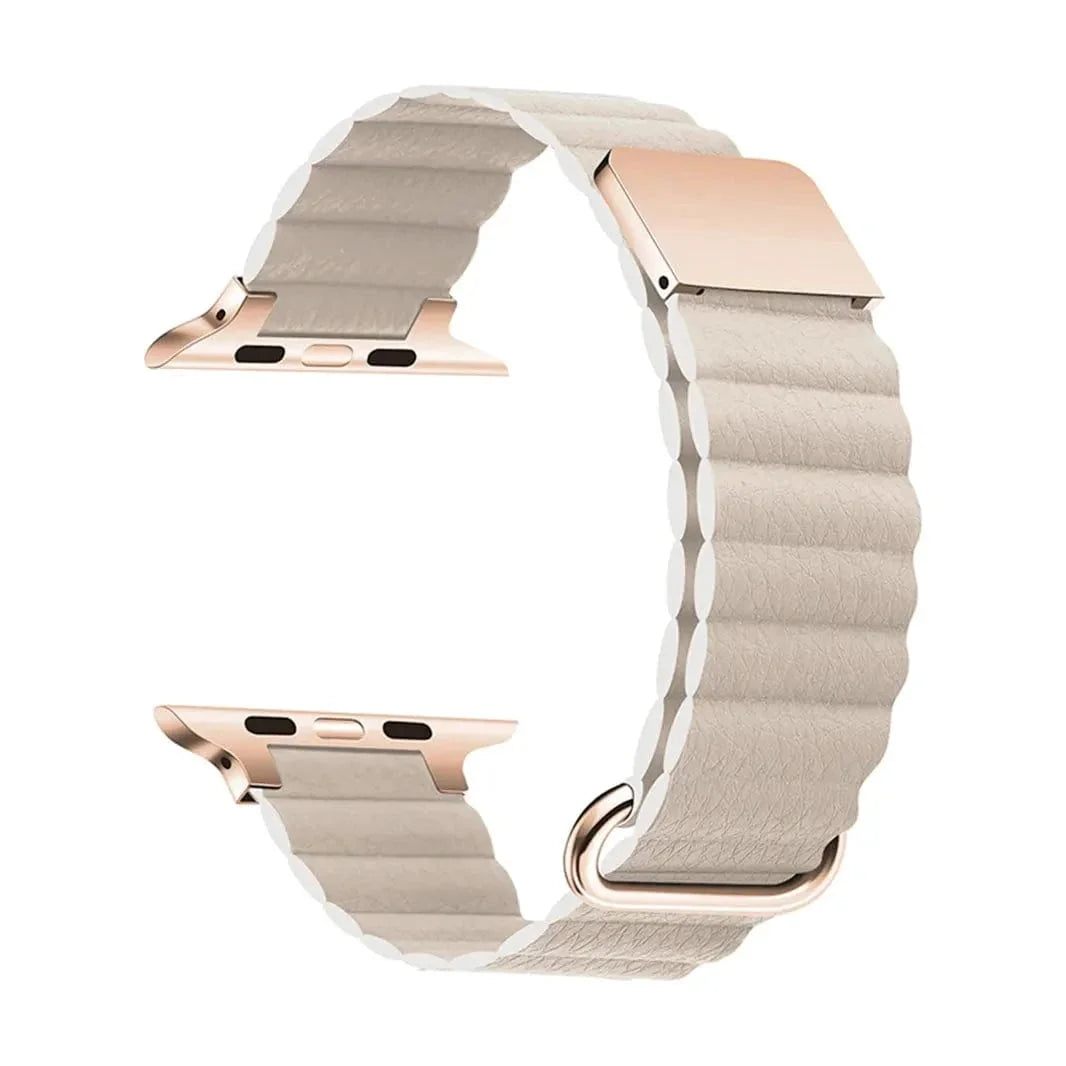 Magnetic Leather Texture Band for Apple Watch 42 | 44 | 45 | Ultra 49 | 46mm S10