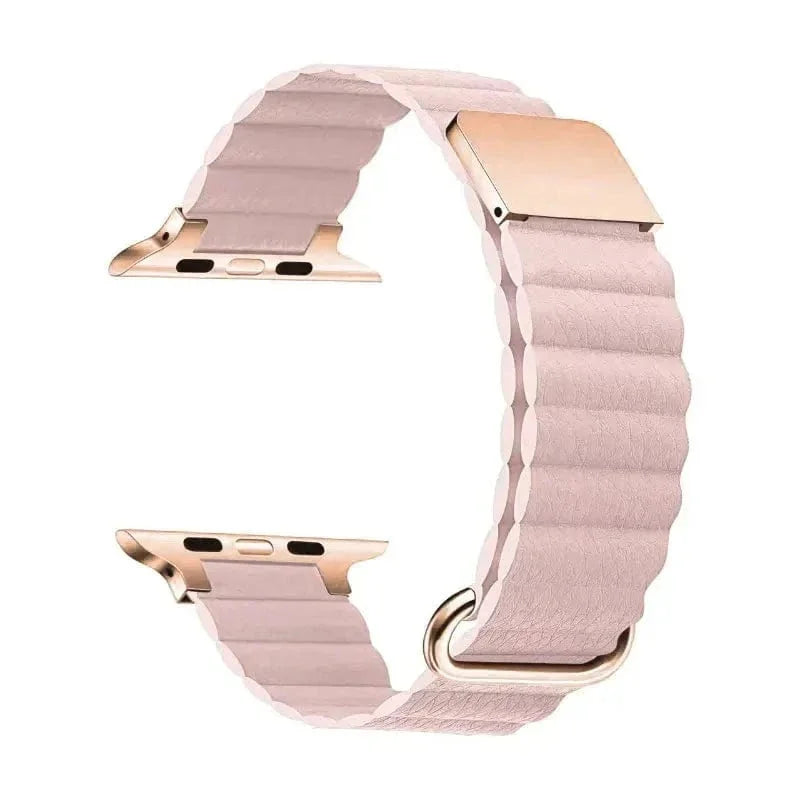 Magnetic Leather Texture Band for Apple Watch 42 | 44 | 45 | Ultra 49 | 46mm S10