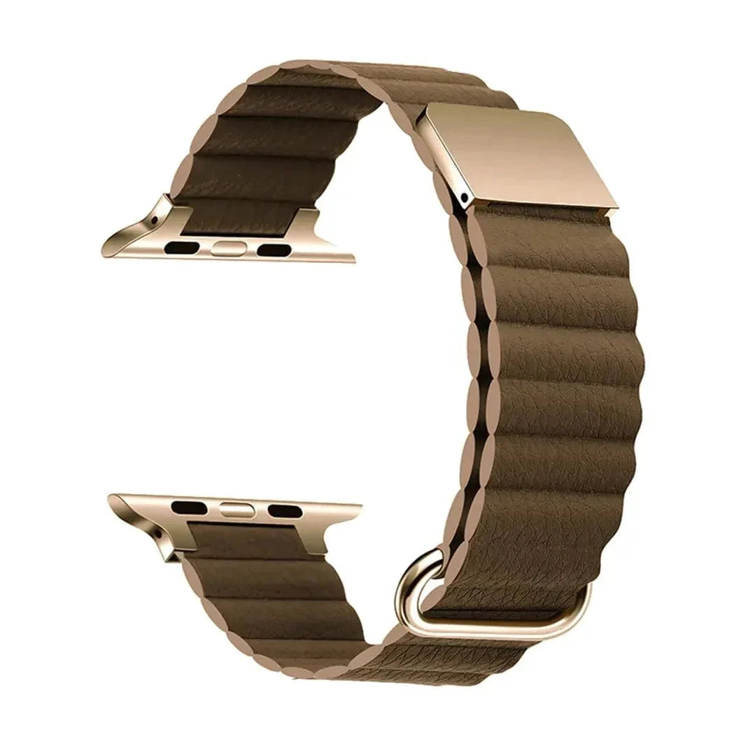 Magnetic Leather Texture Band for Apple Watch 38 | 40 | 41 | 42mm S10