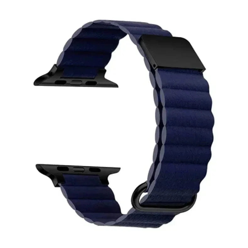 Magnetic Leather Texture Band for Apple Watch 42 | 44 | 45 | Ultra 49 | 46mm S10
