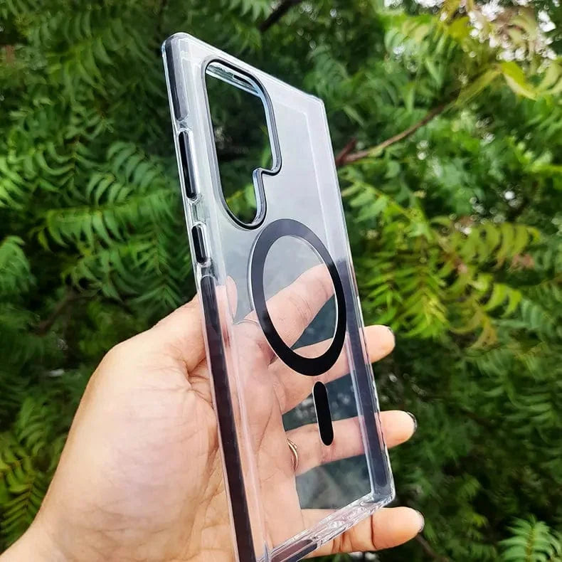 Magnetic Magsafe Hard PC Clear Case for Samsung S25