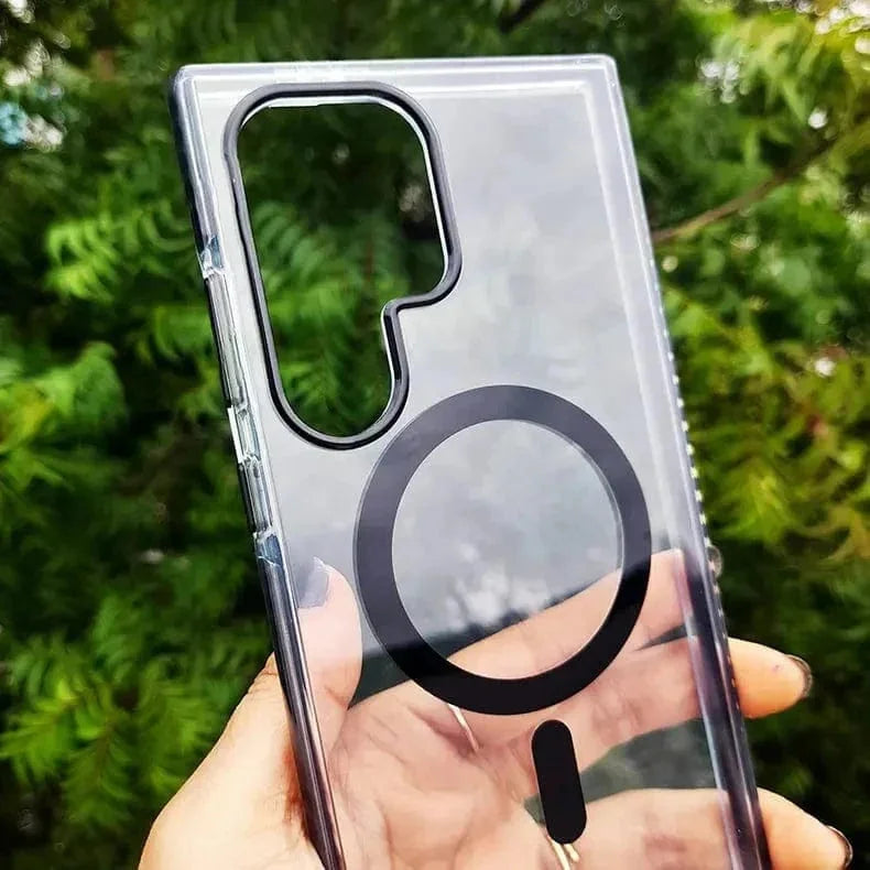 Magnetic Magsafe Hard PC Clear Case for Samsung S25