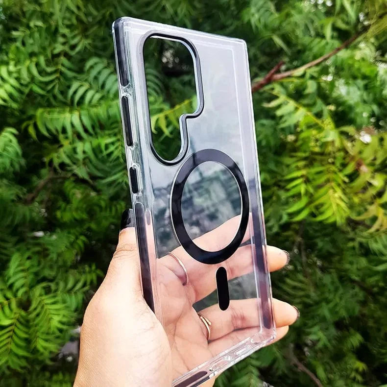 Magnetic Magsafe Hard PC Clear Case for Samsung S25 Ultra