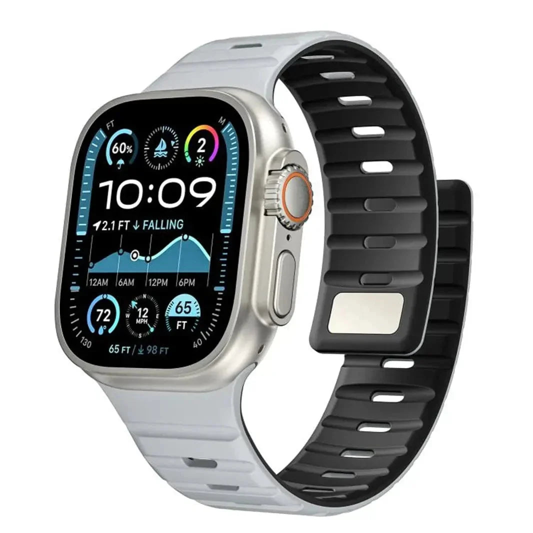 Magnetic Silicone Sports Band for Apple Watch 42 | 44 | 45 | Ultra 49 | 46mm S10