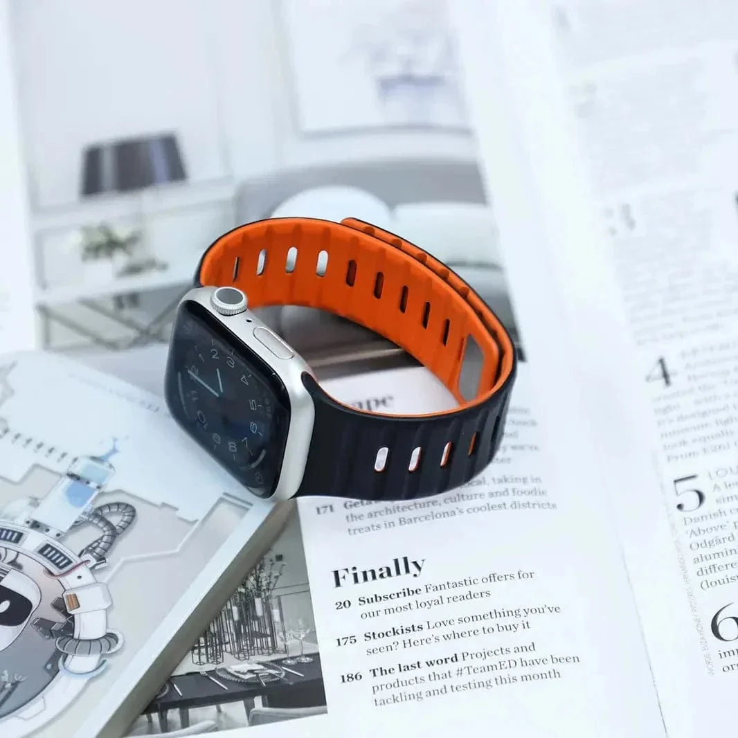 Magnetic Silicone Sports Band for Apple Watch 42 | 44 | 45 | Ultra 49 | 46mm S10