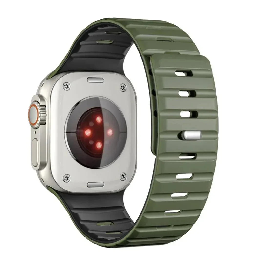 Magnetic Silicone Sports Band for Apple Watch 42 | 44 | 45 | Ultra 49 | 46mm S10