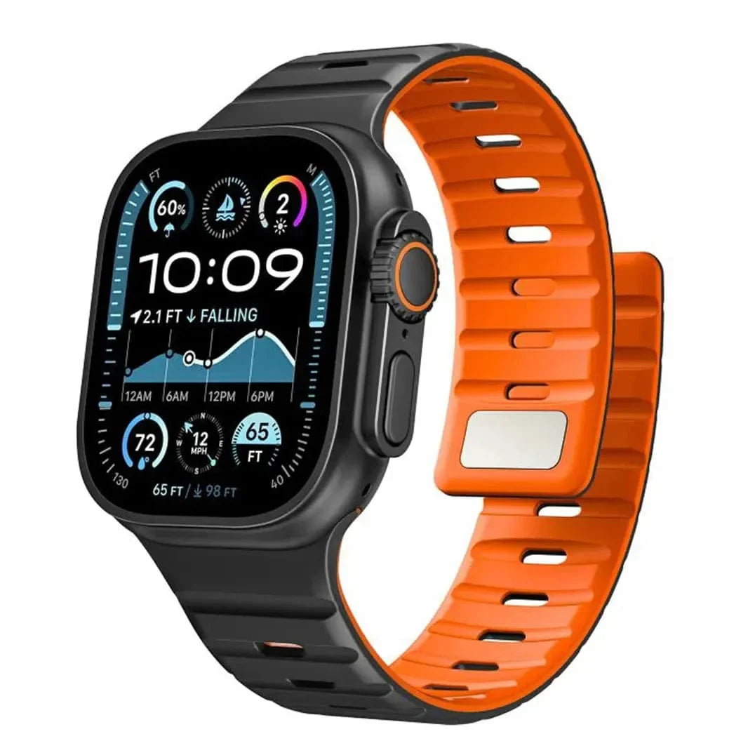 Magnetic Silicone Sports Band for Apple Watch 42 | 44 | 45 | Ultra 49 | 46mm S10