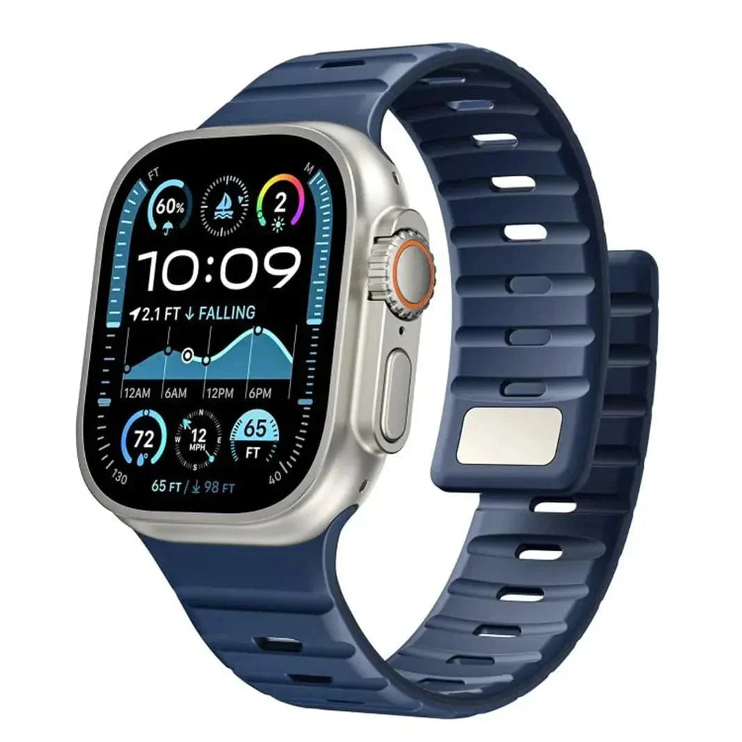 Magnetic Silicone Sports Band for Apple Watch 42 | 44 | 45 | Ultra 49 | 46mm S10