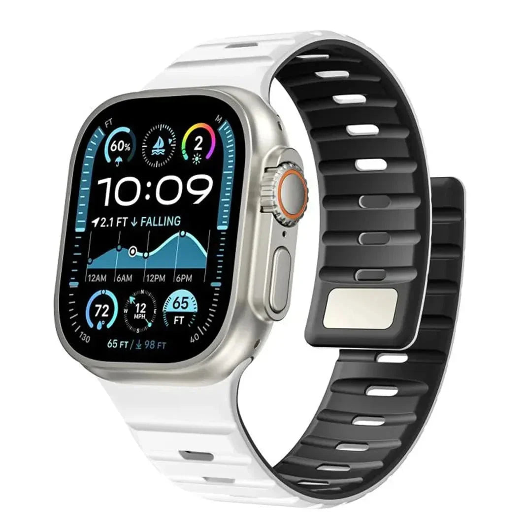 Magnetic Silicone Sports Band for Apple Watch 42 | 44 | 45 | Ultra 49 | 46mm S10