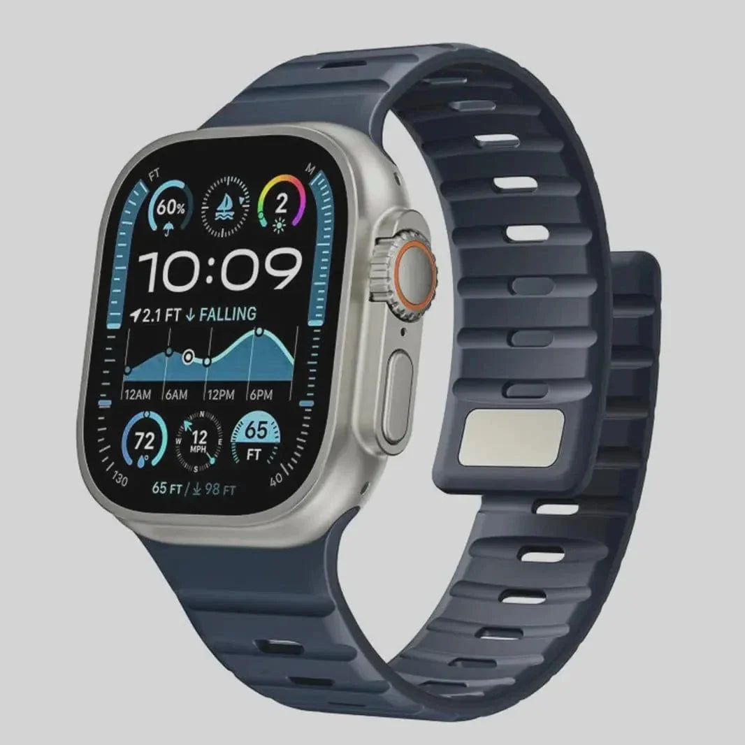 Magnetic Silicone Sports Band for Apple Watch 42 | 44 | 45 | Ultra 49 | 46mm S10
