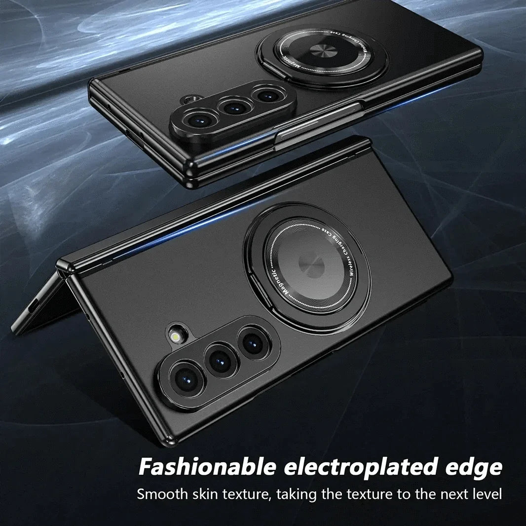 Magnetic Suction 360 Rotating Stand Case with Hinge Protection for Samsung Z Fold6