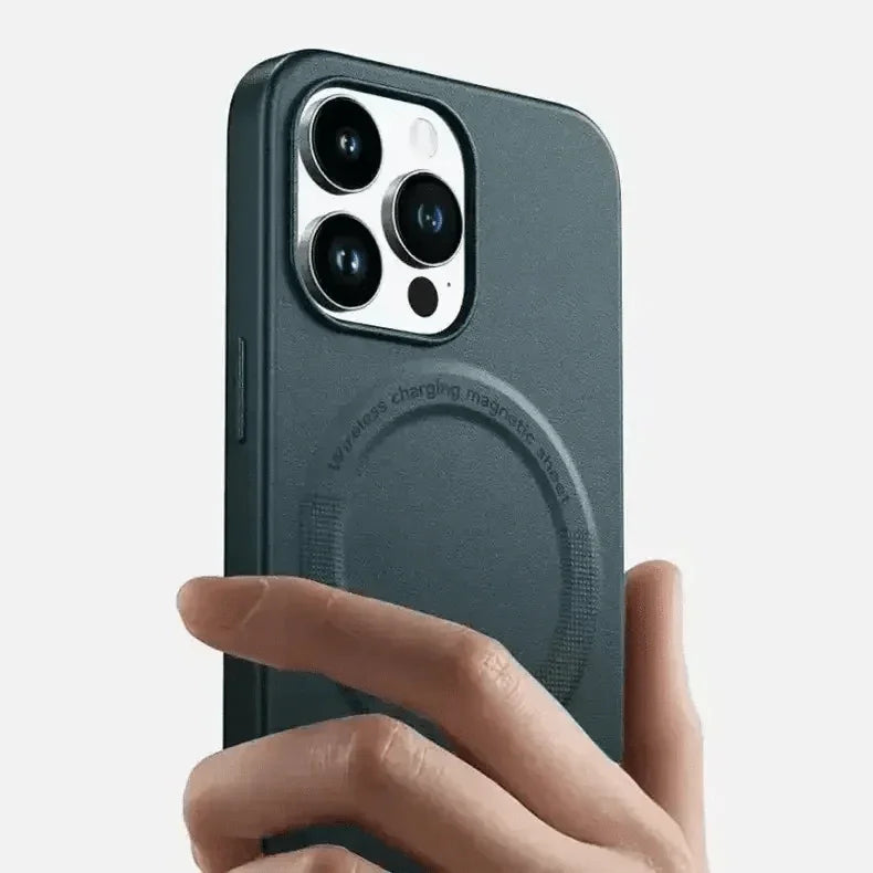 Magsafe PU Leather Magnetic Hard Case for iPhone 15 Plus