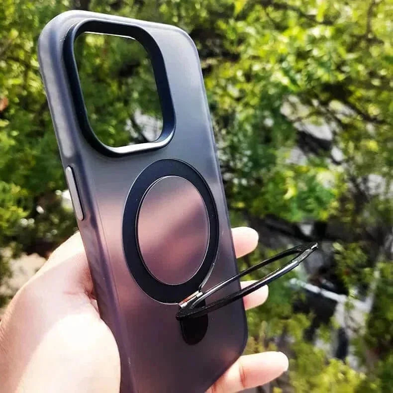Magsafe Stand Matte Hard Case for iPhone 15