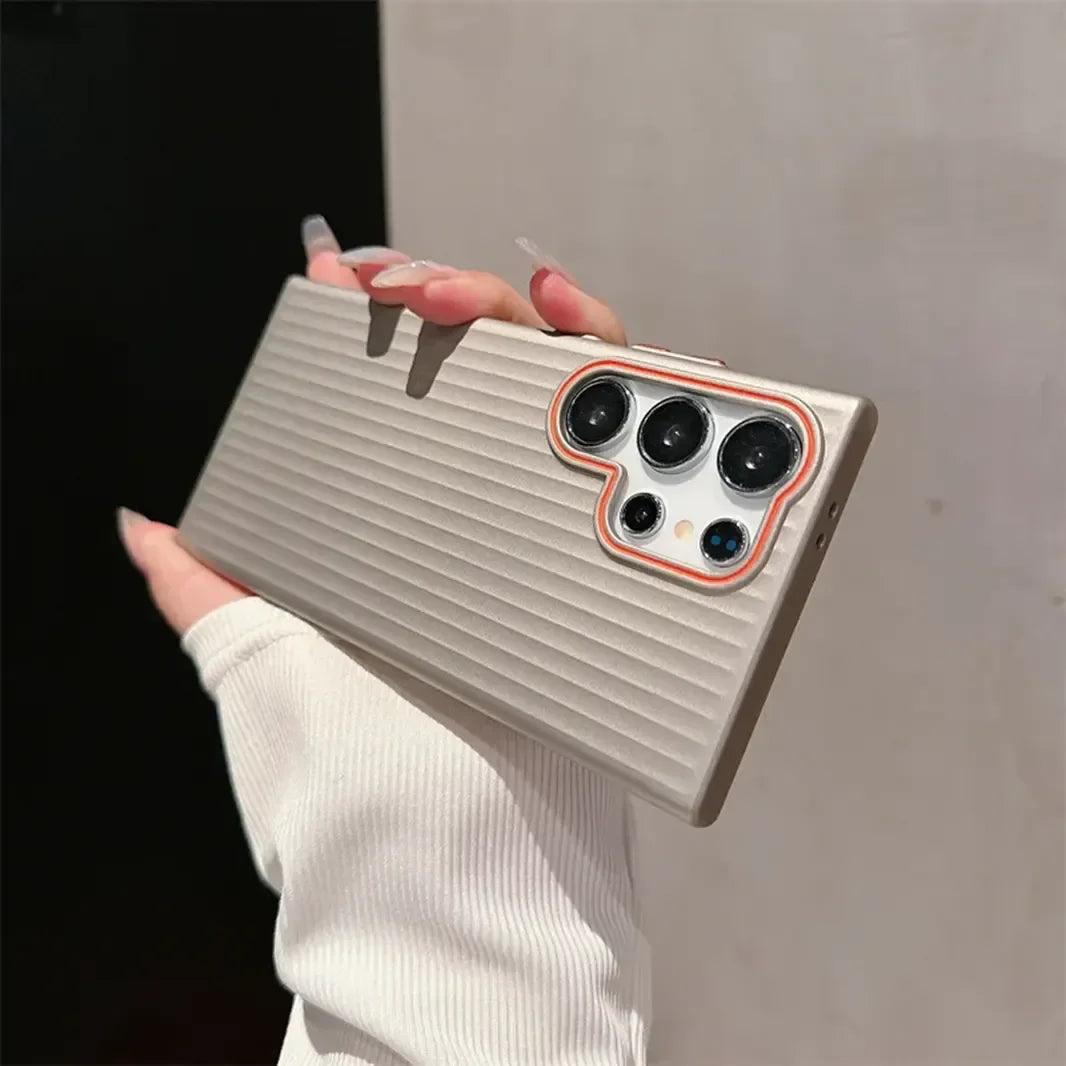 Matte Corrugated Magnetic Magsafe Hard Case for Samsung S25 Ultra