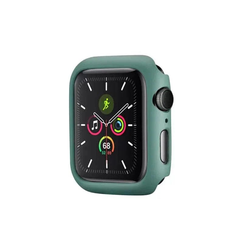 Matte Hard TPU Slim 360 Degree Body Bumper Case for iWatch Case Covers 45mm / Green