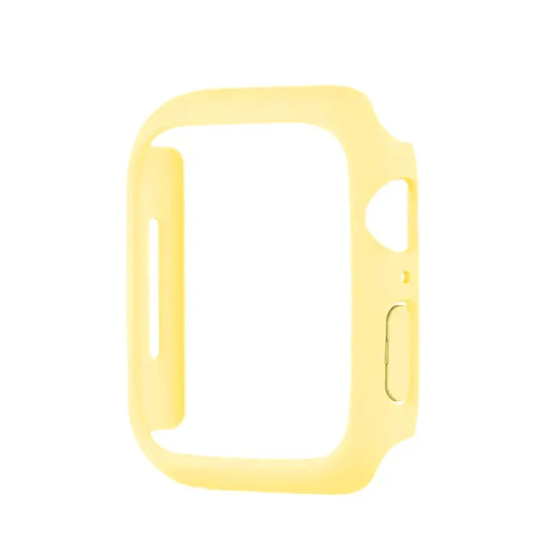 Matte Hard TPU Slim 360 Degree Body Bumper Case for iWatch Case Covers 41mm / Yellow