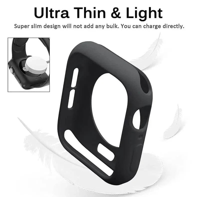 Matte Silicone Soft Slim 360 Degree Body Bumper for Apple Watch