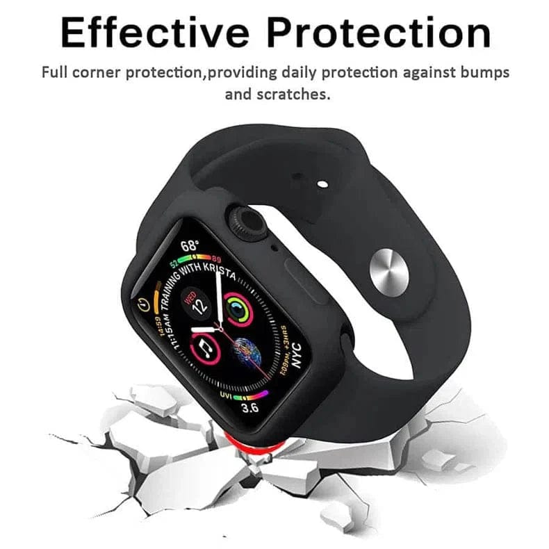 Matte Silicone Soft Slim 360 Degree Body Bumper for iWatch Case Covers