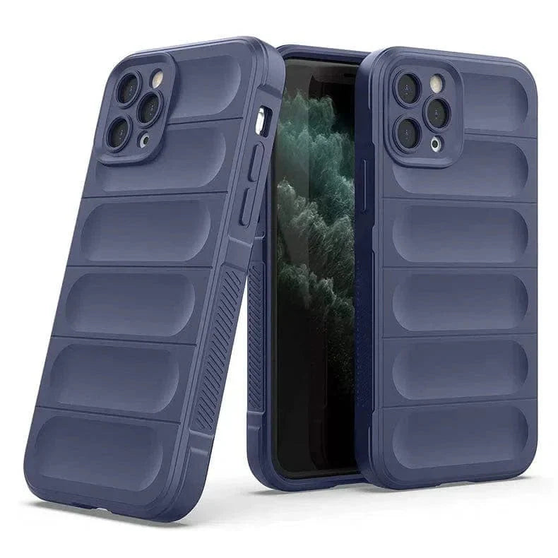 Matte Soft Flexible Silicone Case for iPhone 14 Pro Max Midnight Blue Back Cases