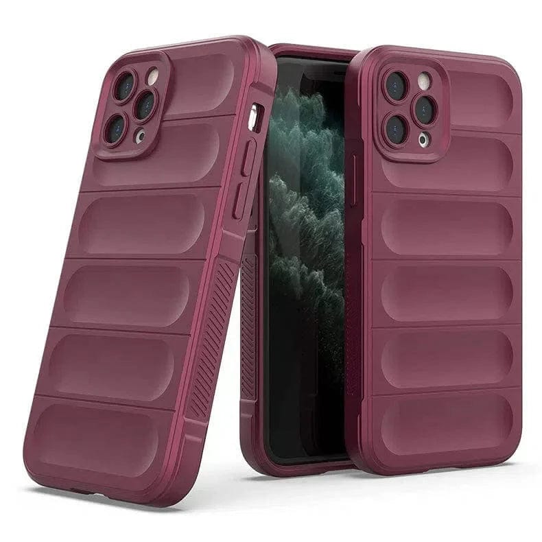 Matte Soft Flexible Silicone Case for iPhone Back Cases iPhone 15 Pro Max / Plum