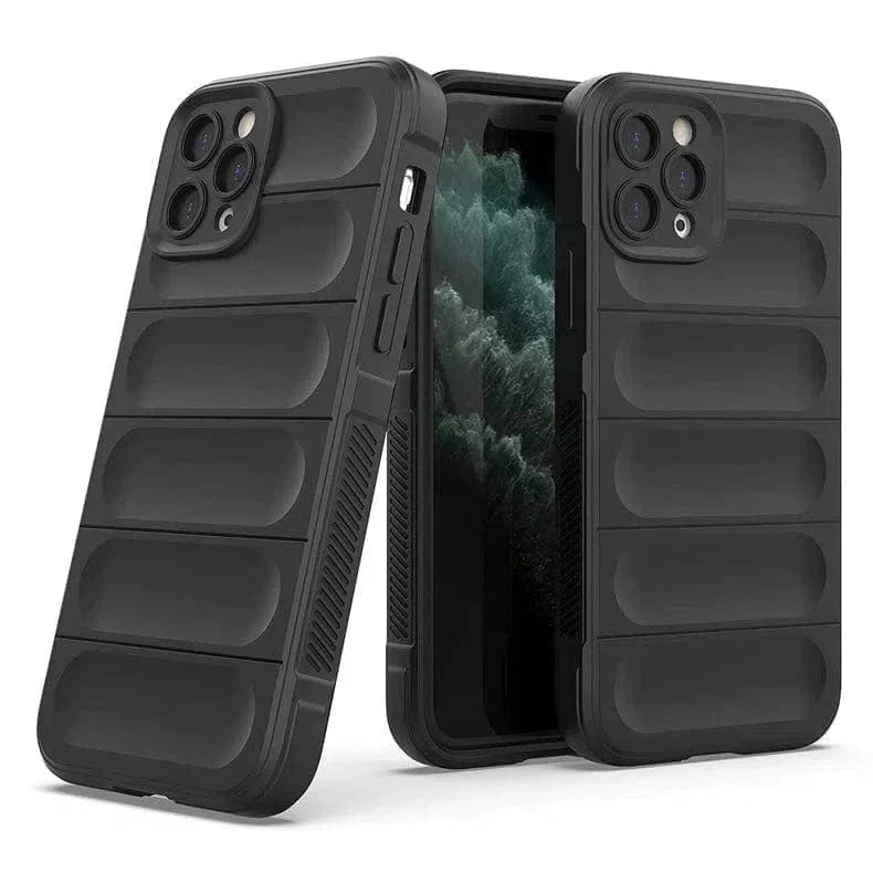 Matte Soft Flexible Silicone Case for iPhone 13 Pro Max Black Back Cases