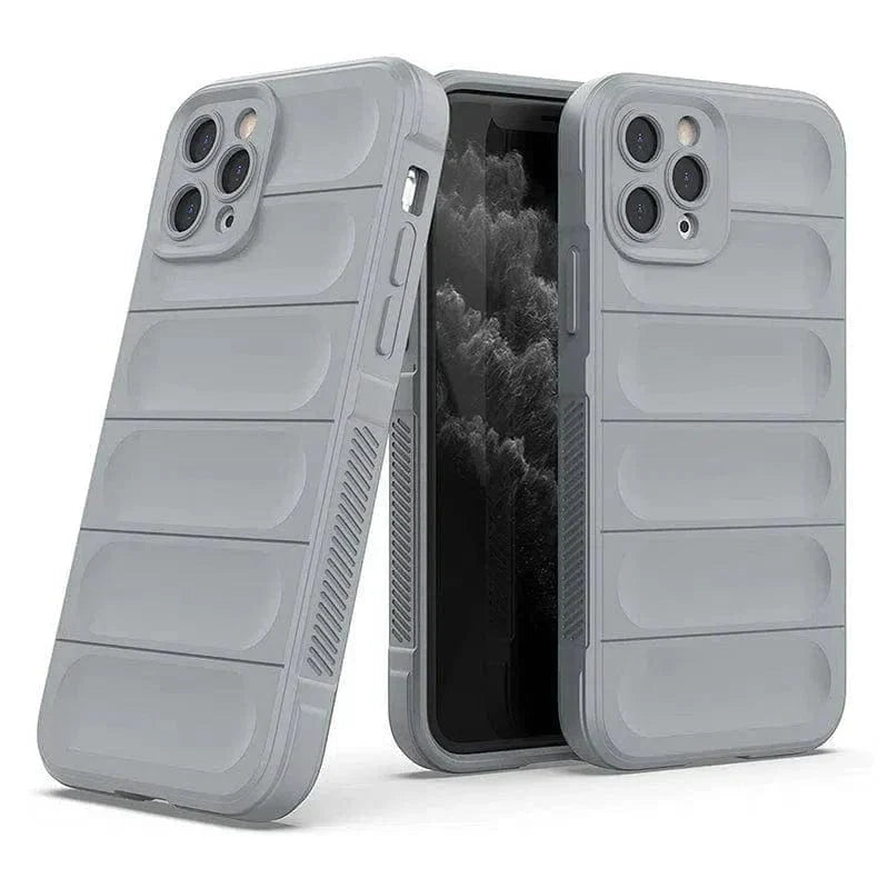 Matte Soft Flexible Silicone Case for iPhone 15 Grey Back Cases