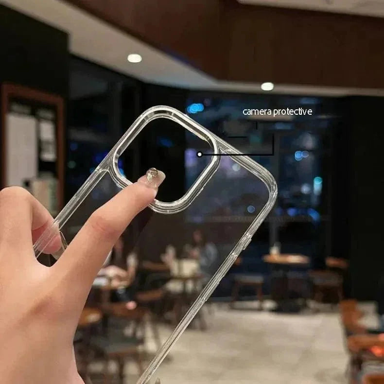 Cystal Clear Slim Metal Keys Magsafe Case for iPhone 16