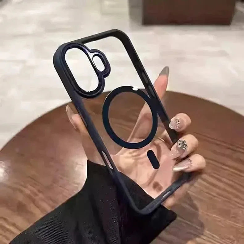 Metal Keys Magsafe Hard Back Soft Edge Case for iPhone 16