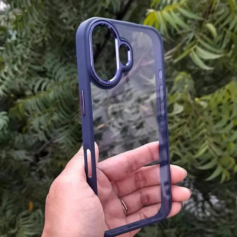 Metal Keys Hard Back Soft Edge Case for iPhone 16