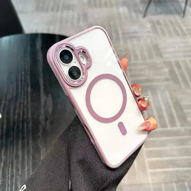 Metal Keys Magsafe Hard Back Soft Edge Case for iPhone 16e