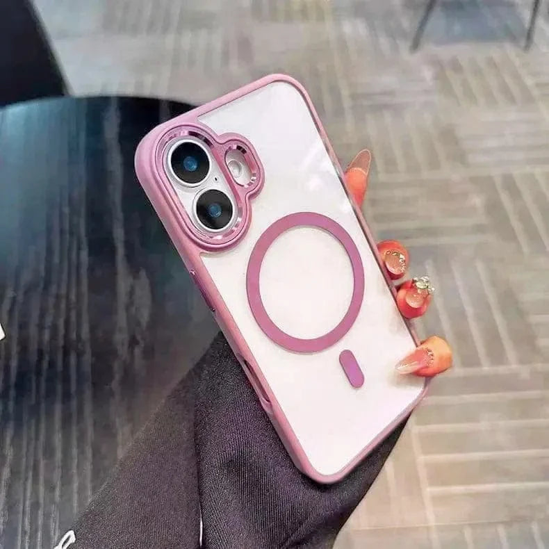 Metal Keys Magsafe Hard Back Soft Edge Case for iPhone 16e