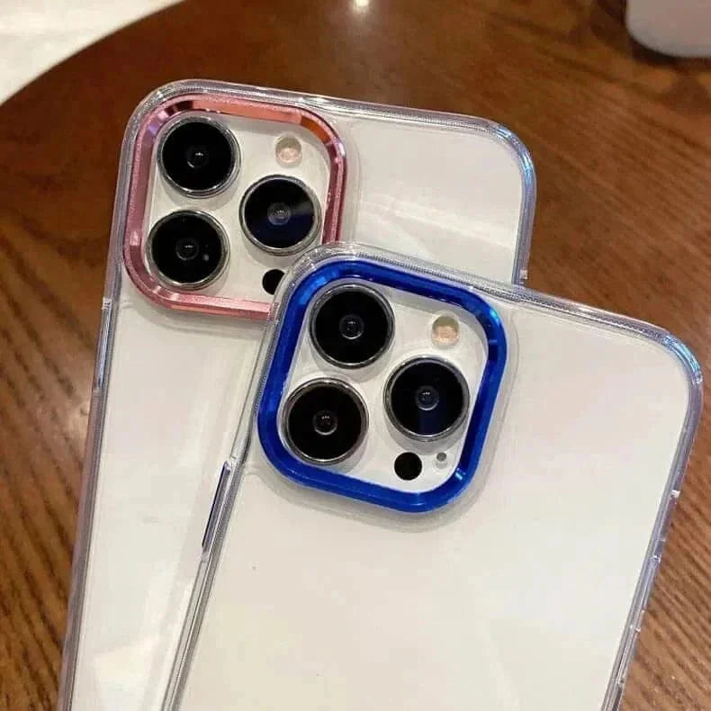 Metal Lens Clear PC Hard Case for iPhone 12 Pro Max