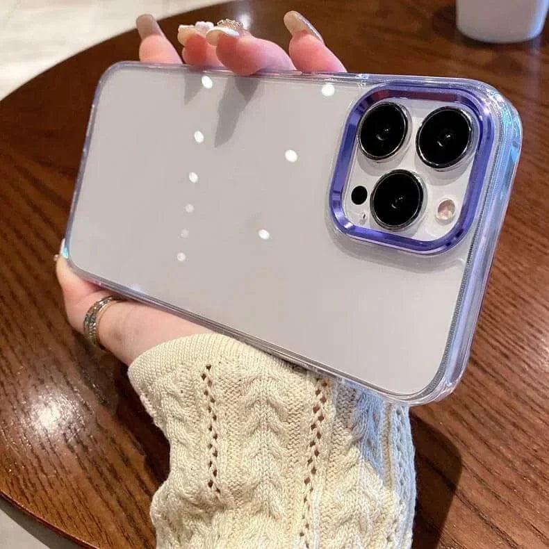 Metal Lens Clear PC Hard Case for iPhone 12 Pro Max