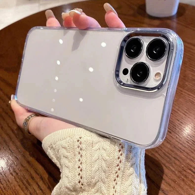 Metal Lens Clear PC Hard Case for iPhone 13