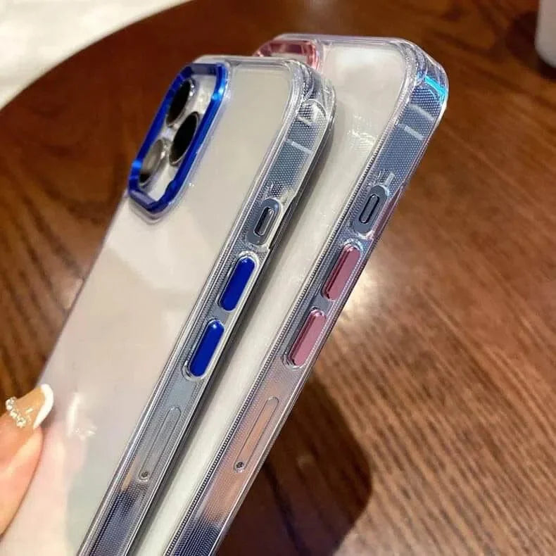 Metal Lens Clear PC Hard Case for iPhone 13