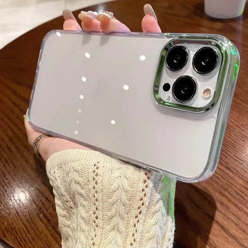 Metal Lens Clear PC Hard Case for iPhone 13