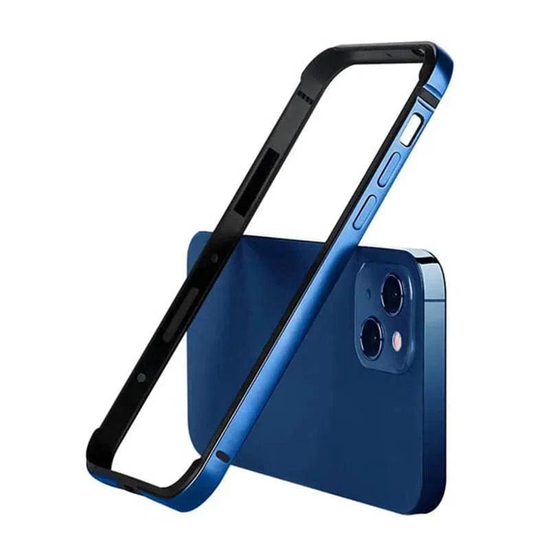 Metal reinforced aluminum bumper frame for Apple iPhone