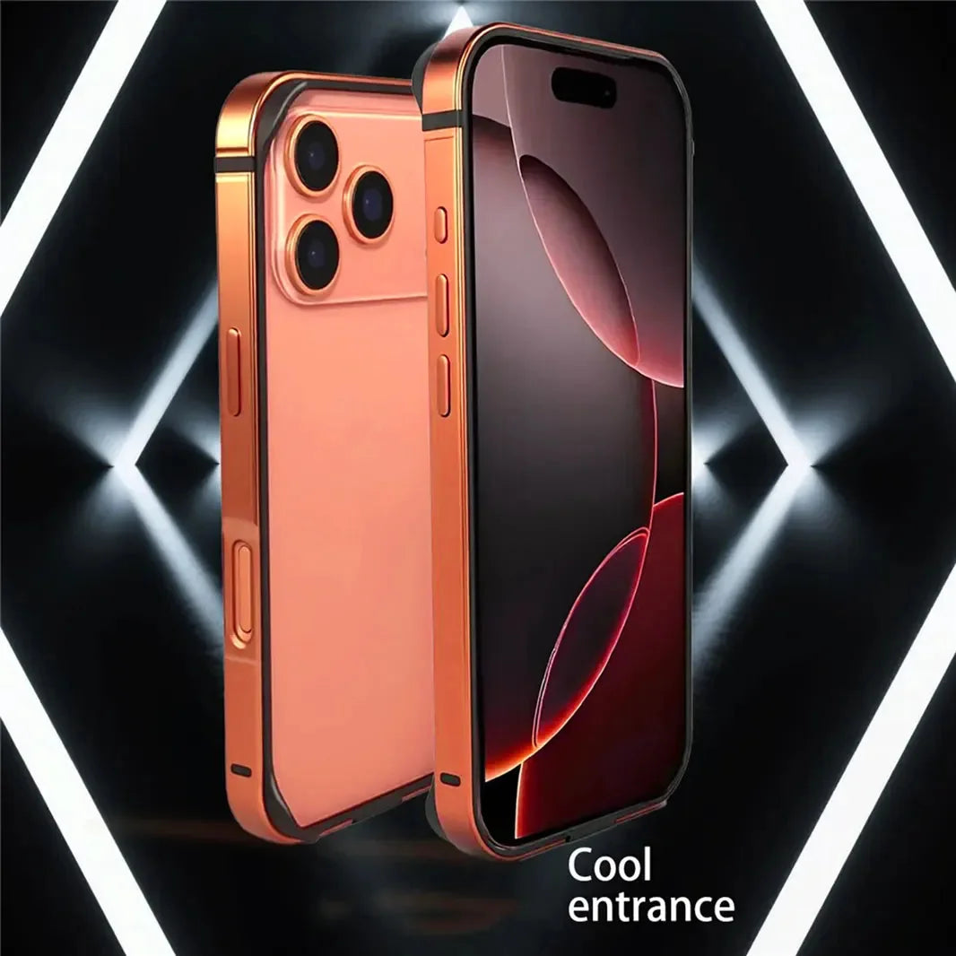 Metal Reinforced Aluminum Frame Case for iPhone 17 Pro