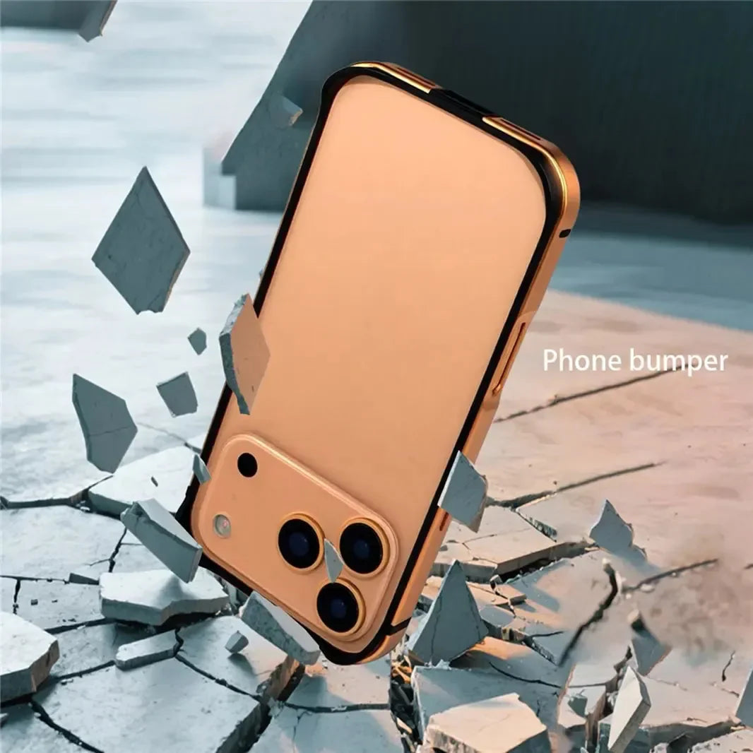 Metal Reinforced Aluminum Frame Case for iPhone 17 Pro Max