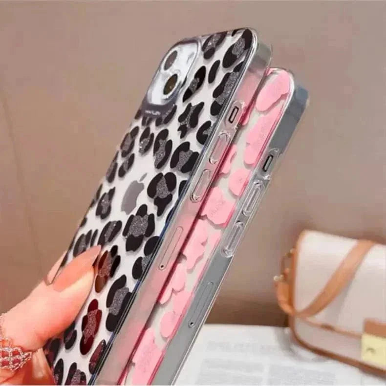 Mikalen Cheetah Print Soft Edge Hard Case for iPhone 15 Pro Max