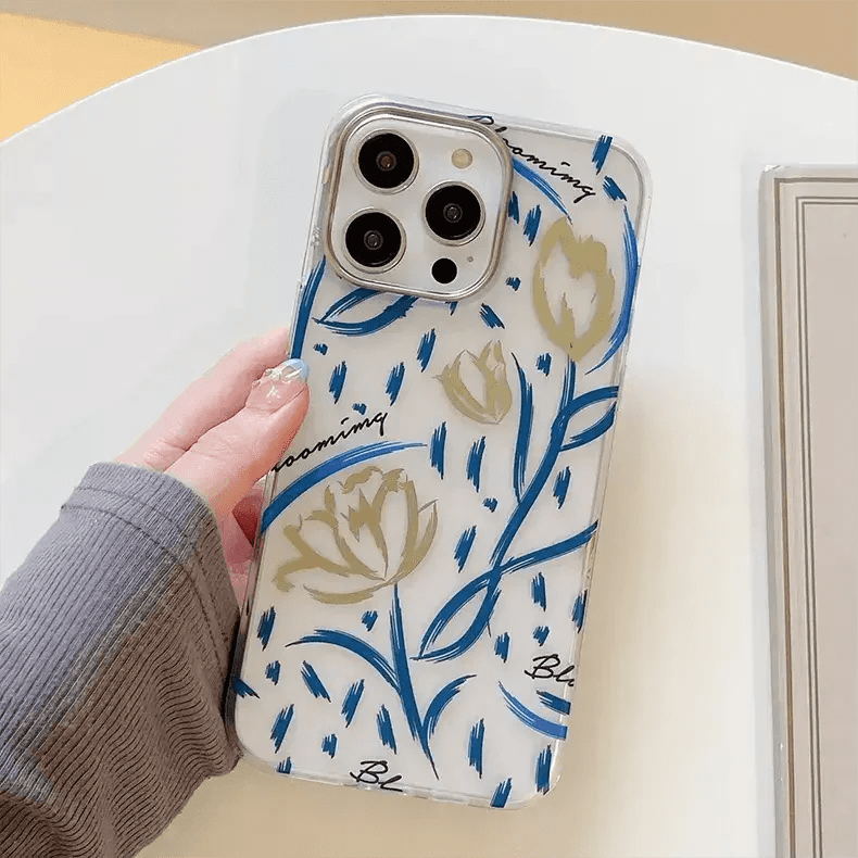 MIKALEN Floral Print Case for iPhone 15 Pro Max Back Cases