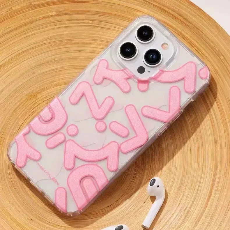 Mikalen Graffiti Letter Print Soft Edge Hard Case for iPhone 13