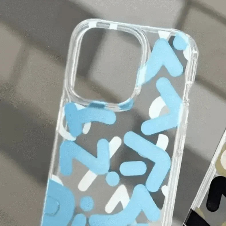 Mikalen Graffiti Letter Print Soft Edge Hard Case for iPhone 15 Pro