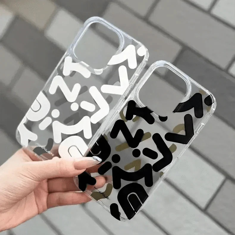 Mikalen Graffiti Letter Print Soft Edge Hard Case for iPhone 15 Pro Max