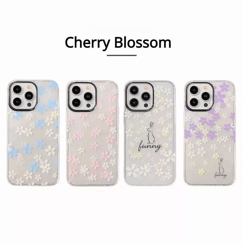 Mikalen Romantic Cherry Blossom Soft Edge Case for iPhone Back Cases