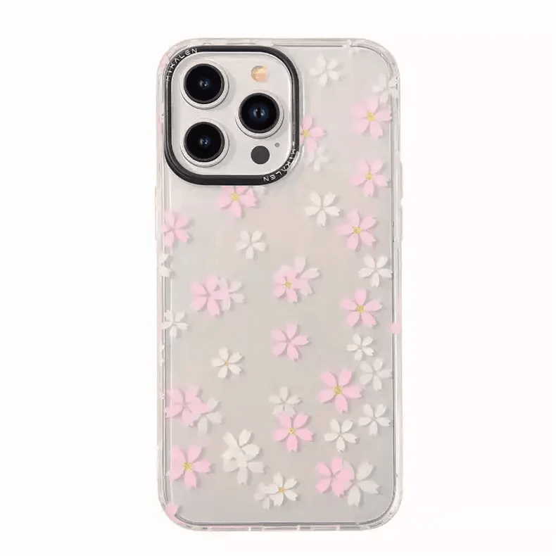 Mikalen Romantic Cherry Blossom Soft Edge Case for iPhone Back Cases iPhone 15 Pro / Pink