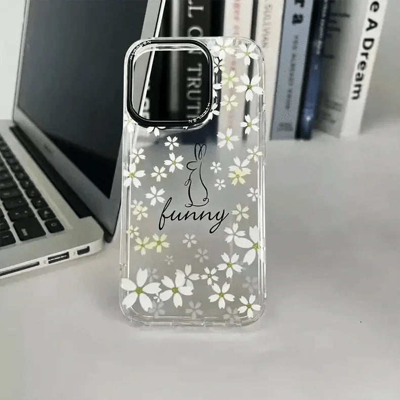 Mikalen Romantic Cherry Blossom Soft Edge Hard Case for iPhone 15 Pro