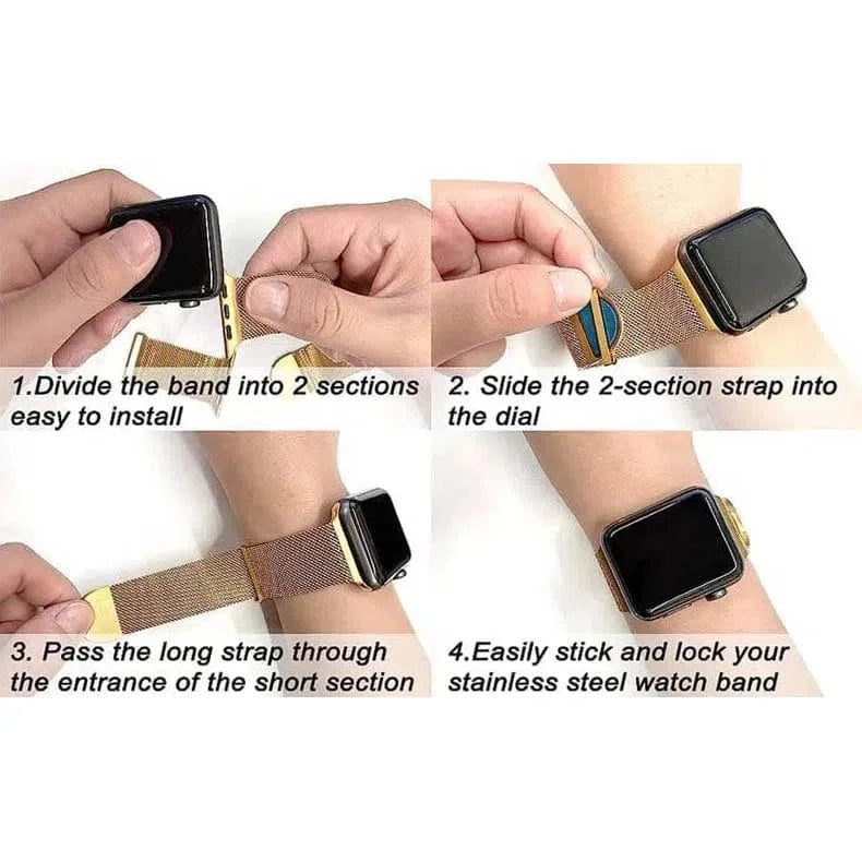 Milanese Magnetic Clasp Loop for Apple Watch 42 | 44 | 45 | Ultra 49 | 46mm S10