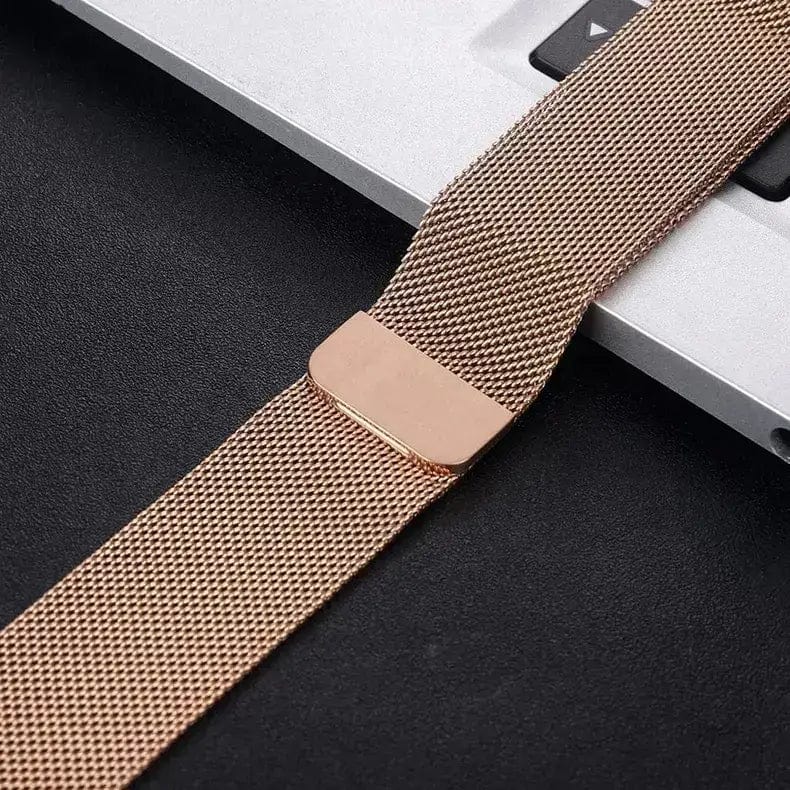 Milanese Magnetic Loop Strap for 22mm Watch Rose Gold Magnetic