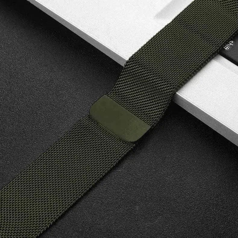 Milanese Magnetic Loop Watch Band for Apple Watch Watch Bands 42mm | 44mm | 45mm | Ultra 49mm / Style 1 / Army Green